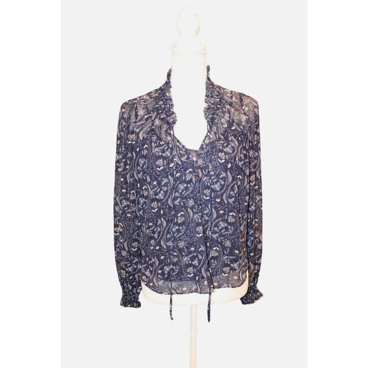 Veronica Beard Hickory Floral Paisley Top Size 0 Oversized NWT