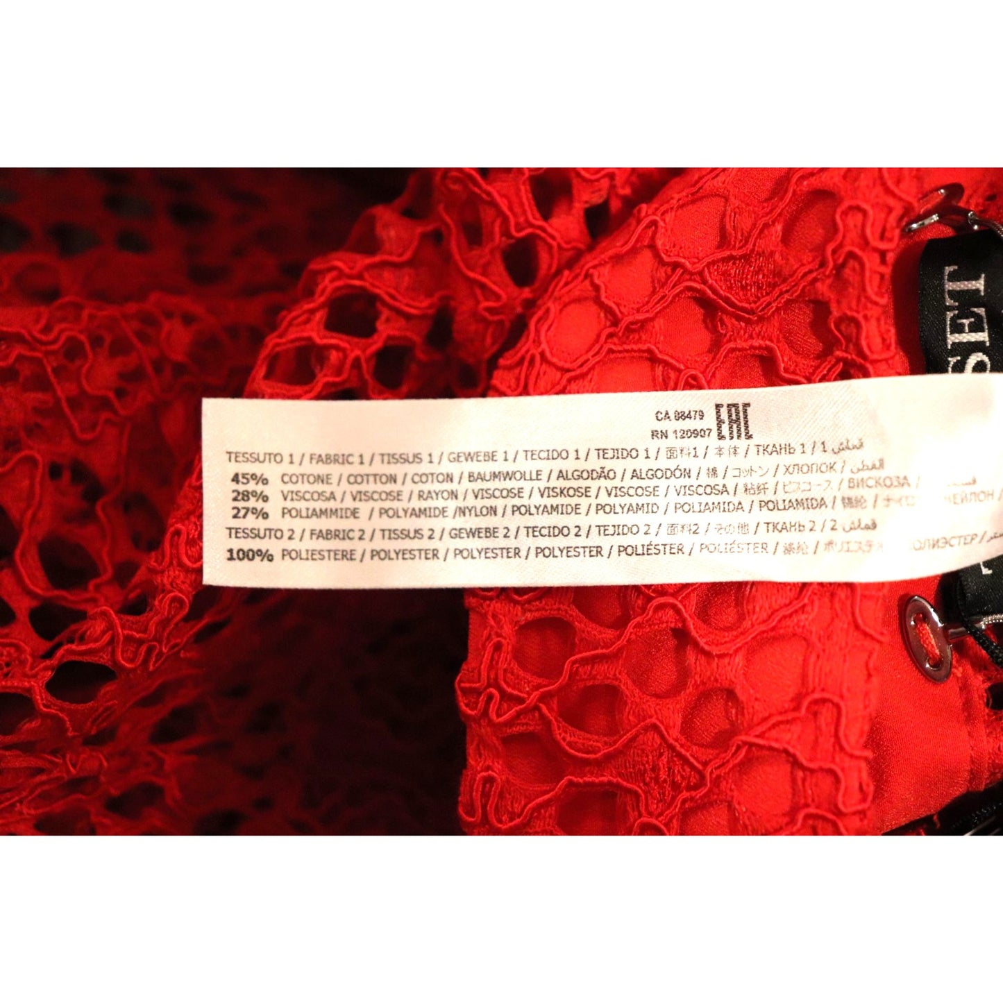 Twinset Simona Barbieri red cardigan lace duster jacket, IT 44 NWT