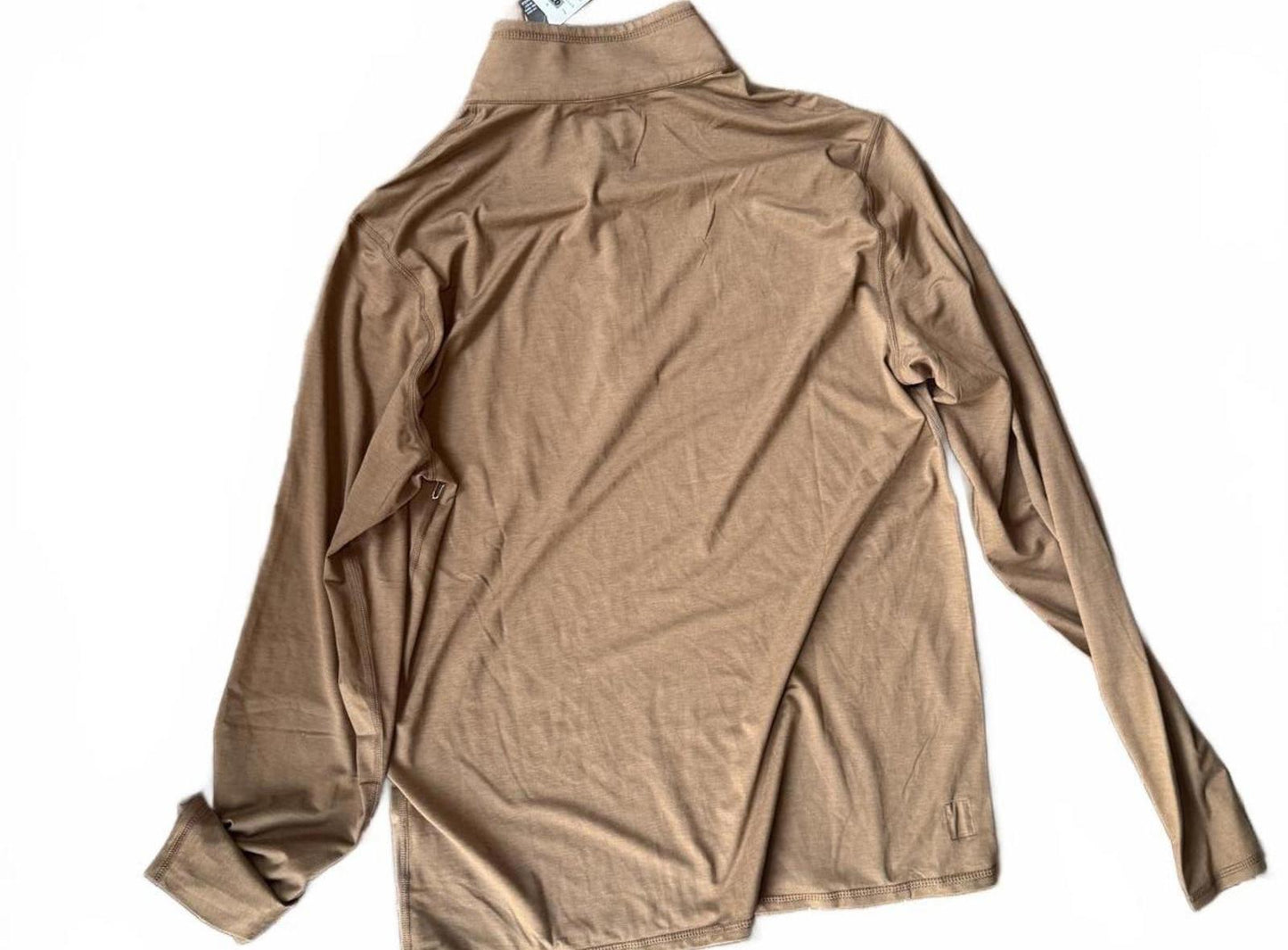 Vuori Mens Brown Long Sleeve Quarter Zip Top, Medium