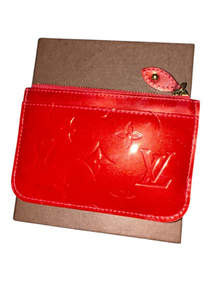 Louis Vuitton Red Vernis Leather Zip Wallet