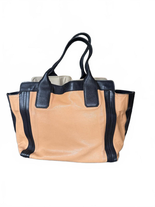 Vintage Chloe Two-Tone Leather Tote Bag