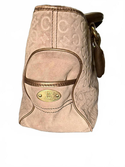 Celine Tan Suede and Leather Boogie Bag
