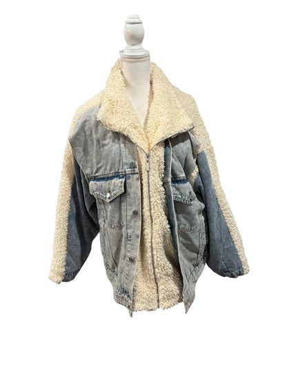New BLANKNYC] Faux Shearling Denim Jacket – Size L