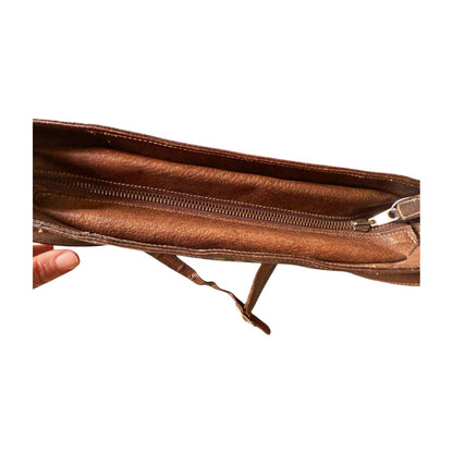 Rare Vintage 1970's Gucci Horsebit Canvas and Leather Shoulder bag