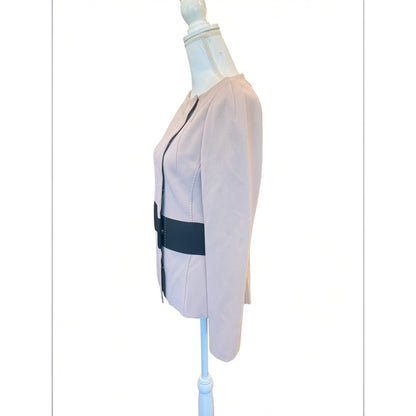 Les Copains Blush Pink Long-Sleeve Knit Jacket Made In Italy Size 48 NWT