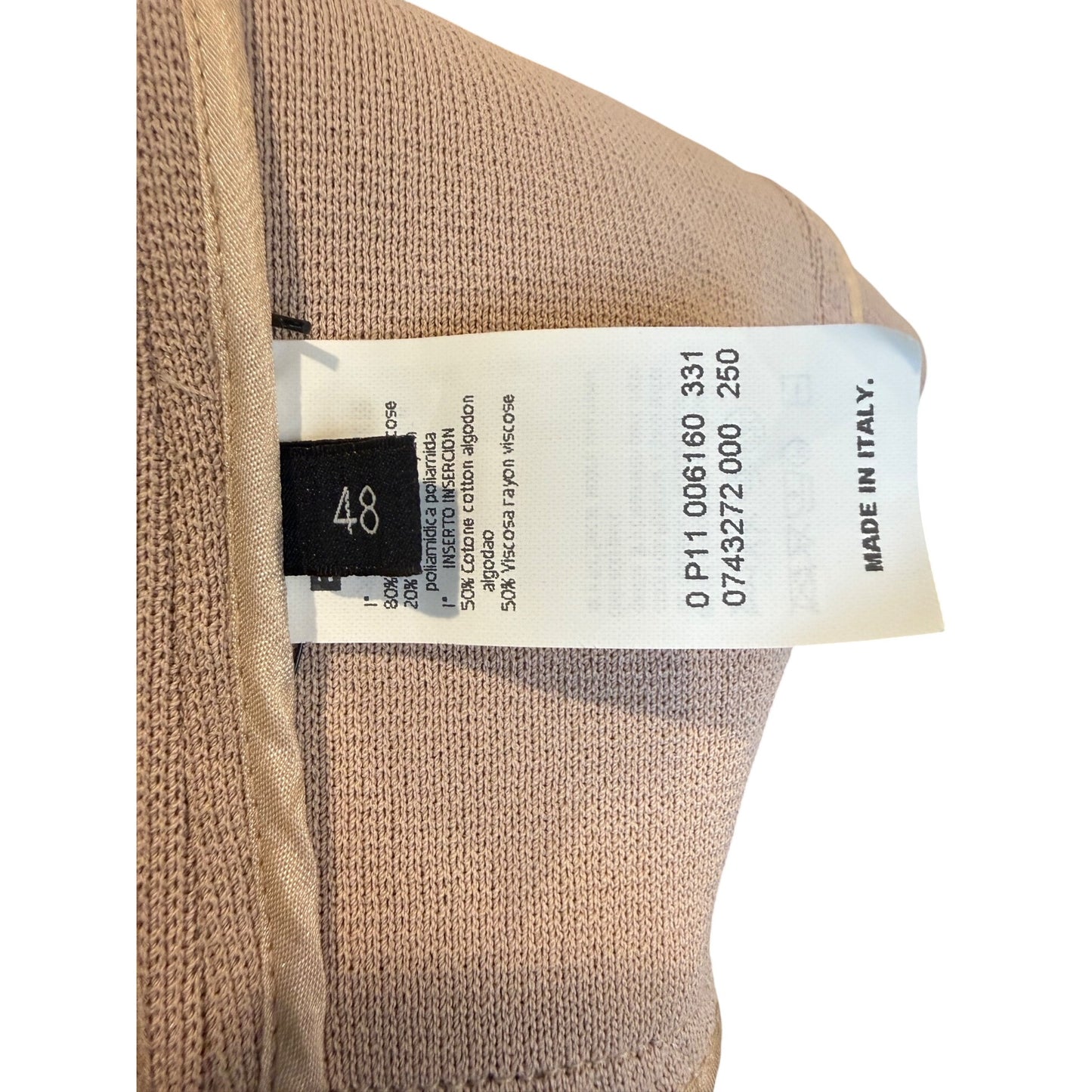 Les Copains Blush Pink Long-Sleeve Knit Jacket Made In Italy Size 48 NWT
