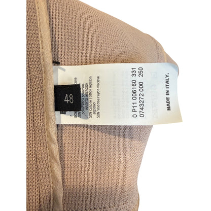 Les Copains Blush Pink Long-Sleeve Knit Jacket Made In Italy Size 48 NWT