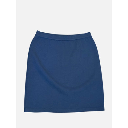 St. John Basics Womens Blue Knit Pencil Skirt Size 12