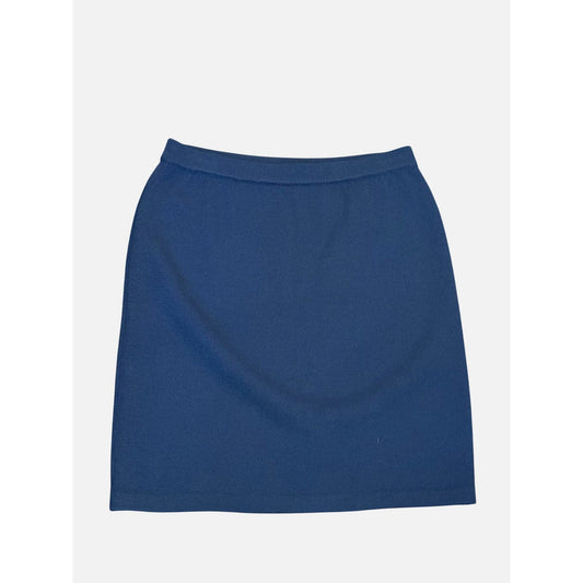 St. John Basics Womens Blue Knit Pencil Skirt Size 12