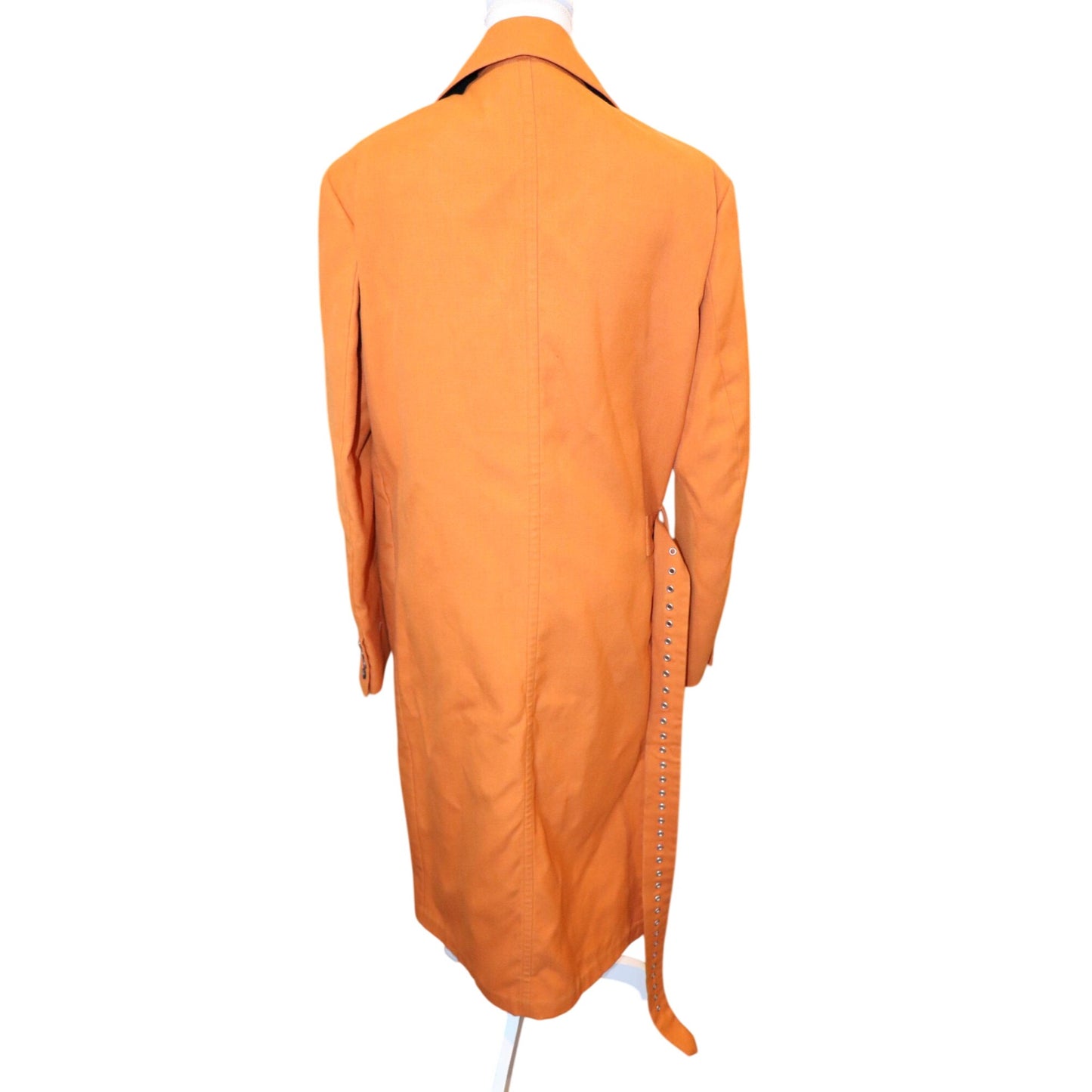 Valentino Garavani Orange Belted Long Trench Coat, Size 46 NWT