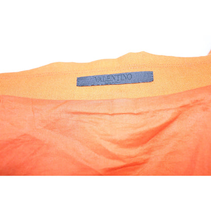 Valentino Garavani Orange Belted Long Trench Coat, Size 46 NWT