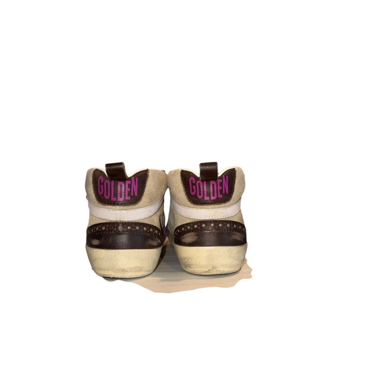 Golden Goose Mid Star Classic Sneakers Brown/Beige/White Size 37/US 7
