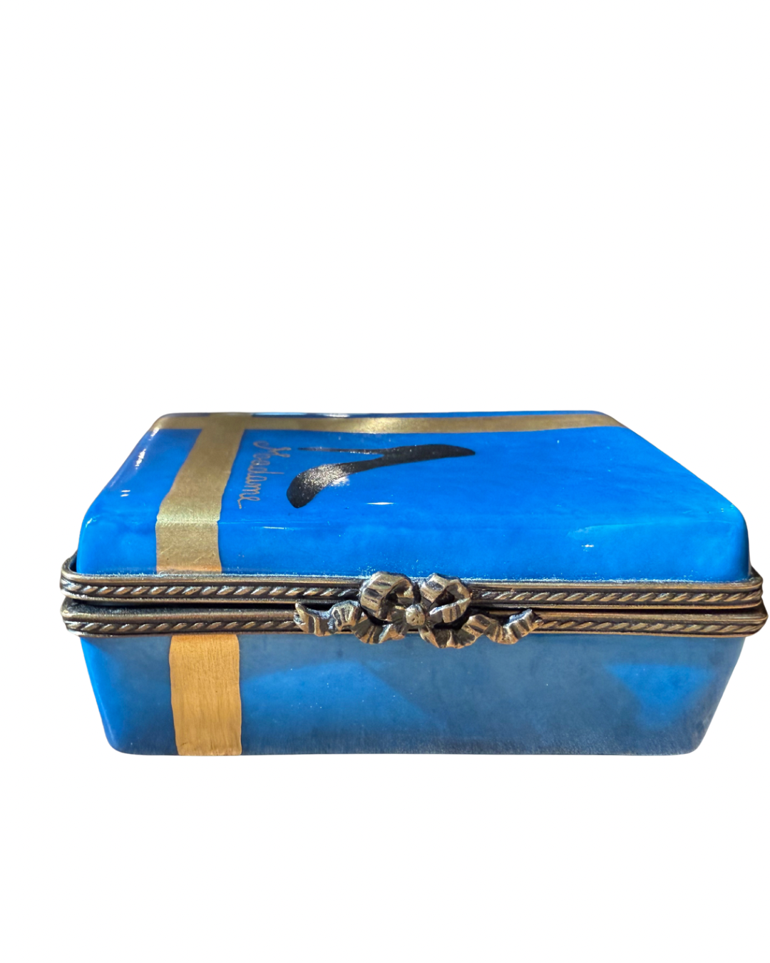 Vintage Limoges France Hand-Painted Trinket Box, High Heel Design