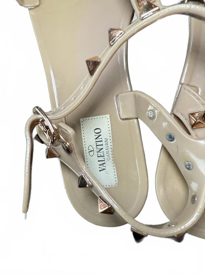 Valentino Garavini Rockstud T-Strap Sandals, size 39