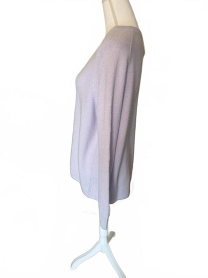 New C by Bloomingdales Cashmere Purple V-Neck Sweater, XXL