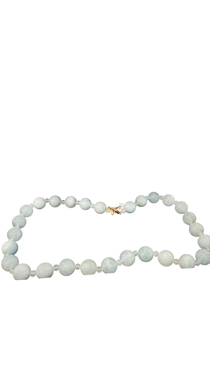 New EFFY Jade Bead 18” Statement Necklace 14K Yellow Gold Clasp