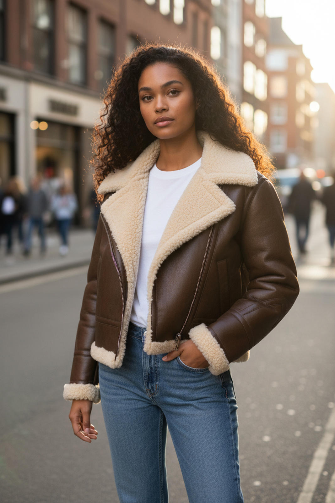 Citizens of Humanity Liv Shearling Jacket, Large NWT