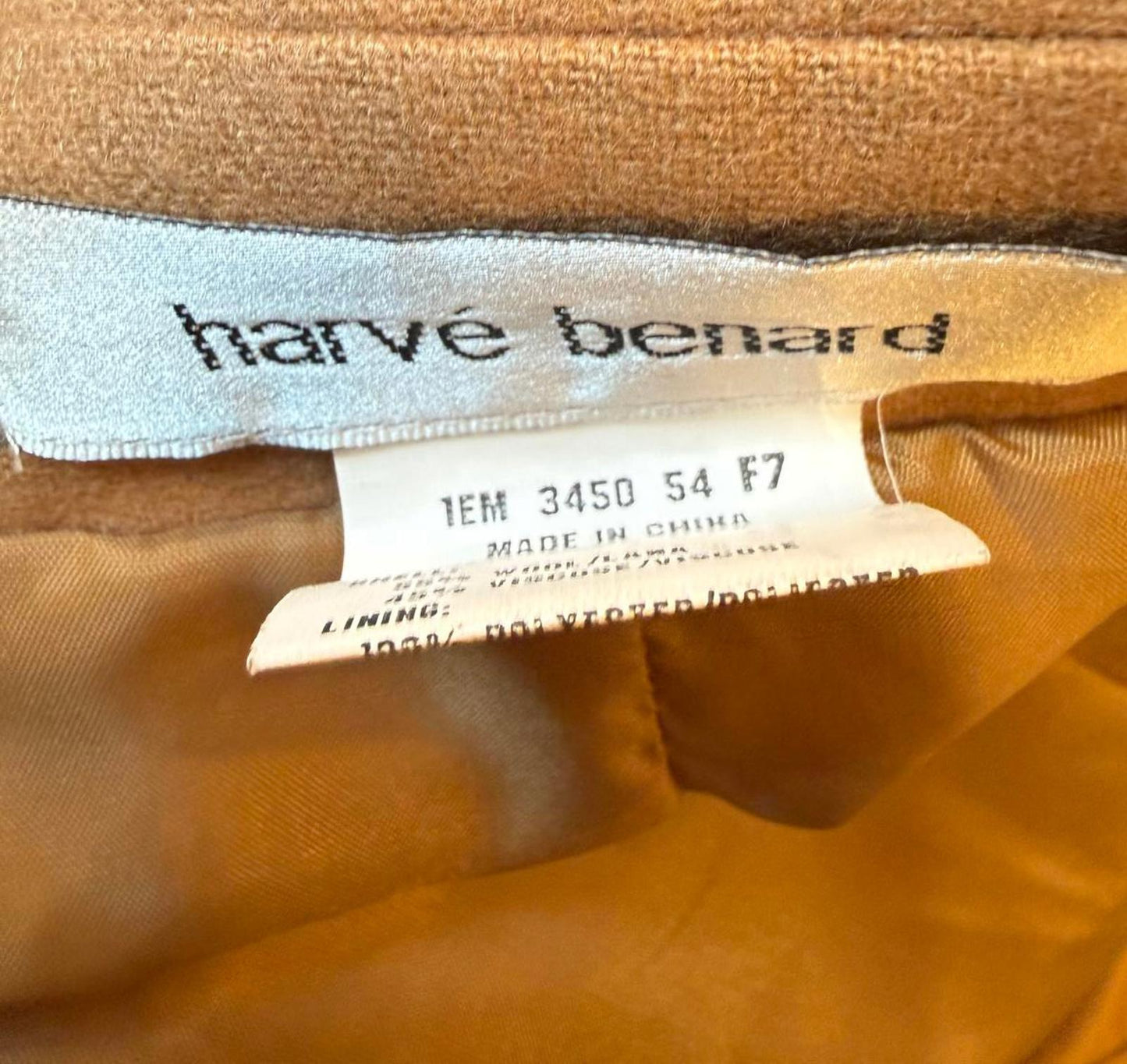 Harvé Benard Vintage Two-Piece Set Brown Jacket and Skirt, Size 14/16 NWT