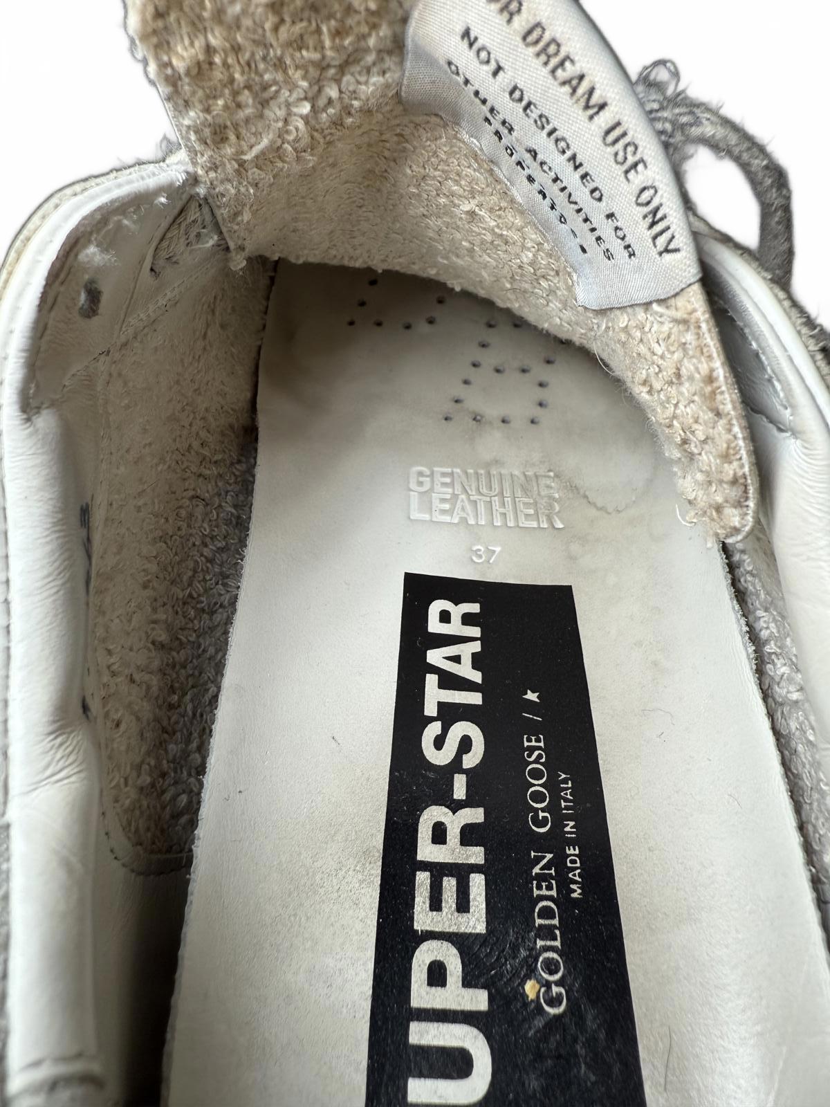 Golden Goose White Star Sneakers, EU 37/US 7
