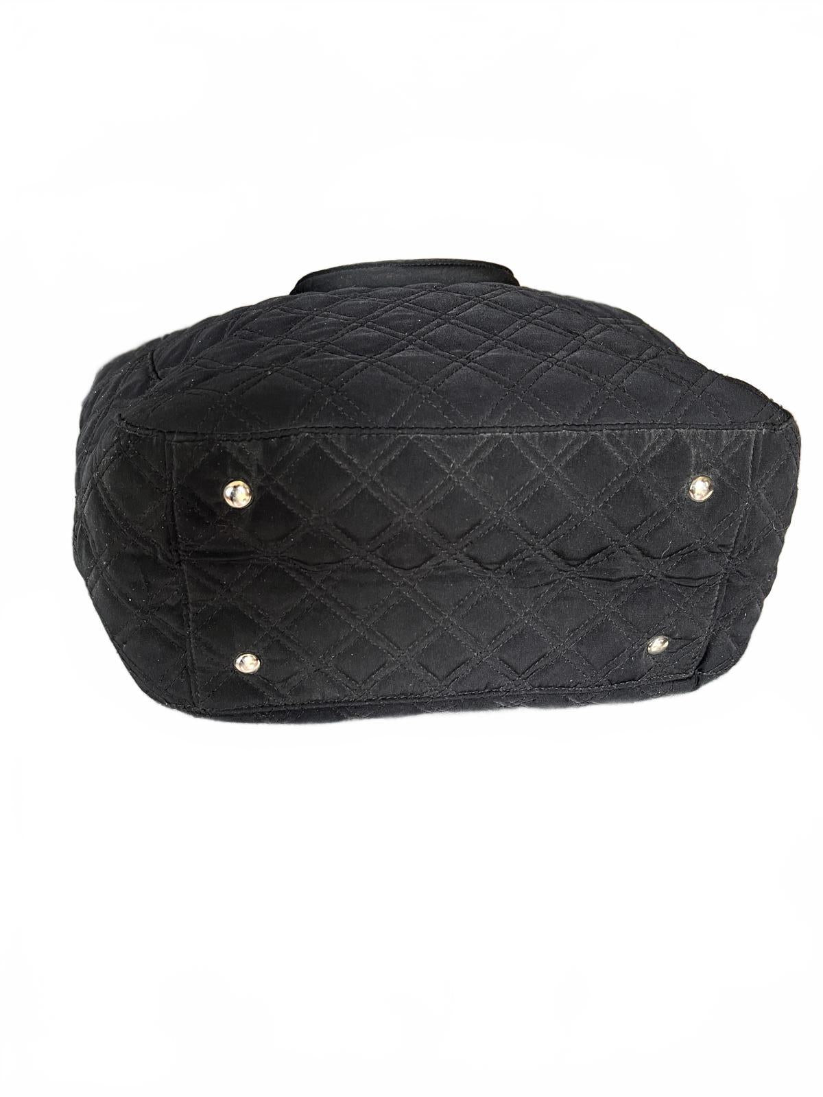 Vera Bradley Black Quilted Handbag with Adjustable Strap