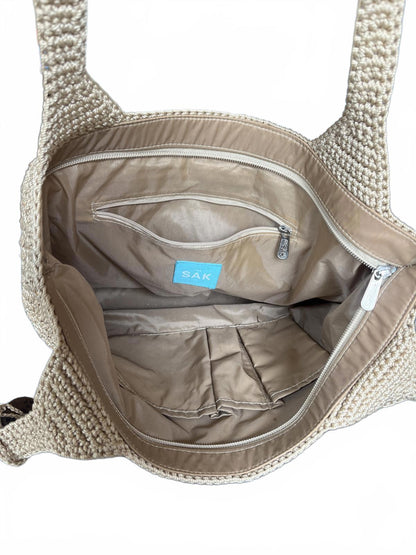 The Sak Crochet Beige Shoulder Bag