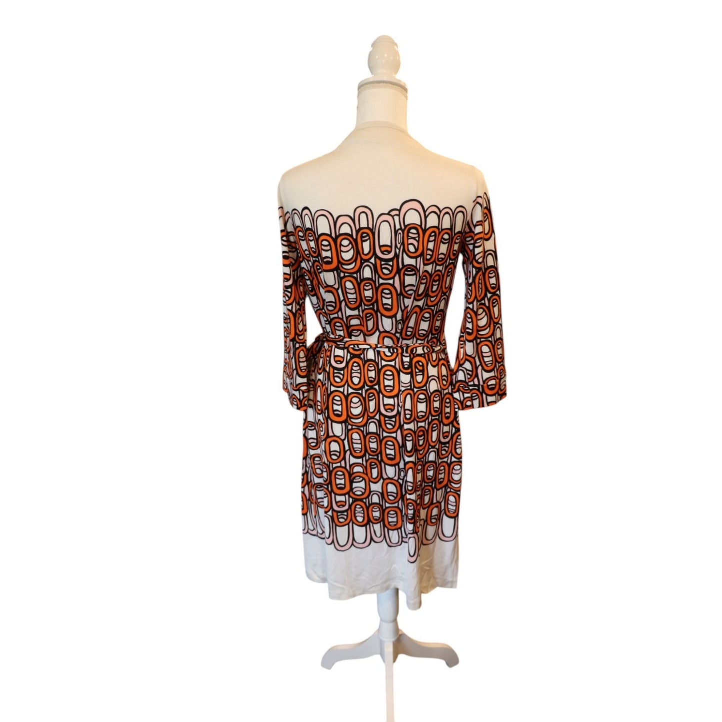 Diane Von Furstenberg Geometric Wrap Dress, Size 10