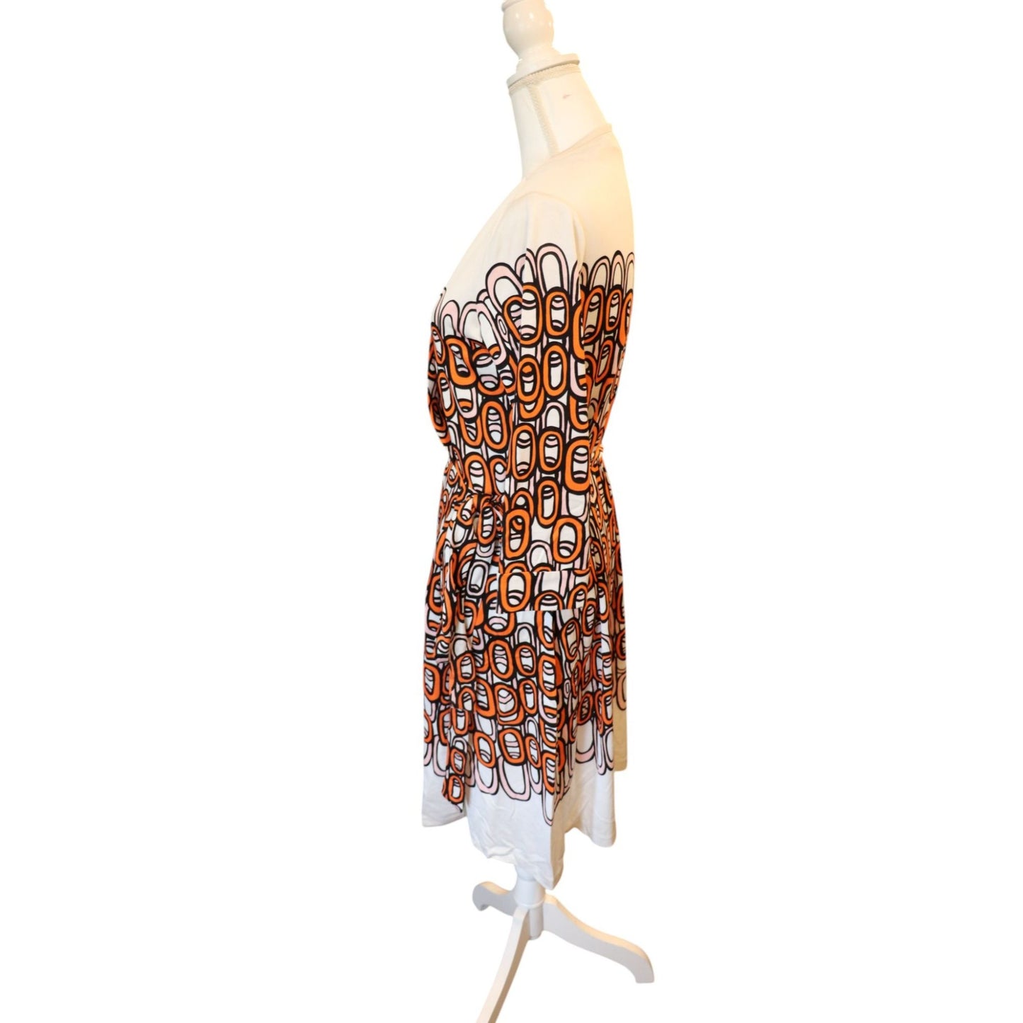 Diane Von Furstenberg Geometric Wrap Dress, Size 10