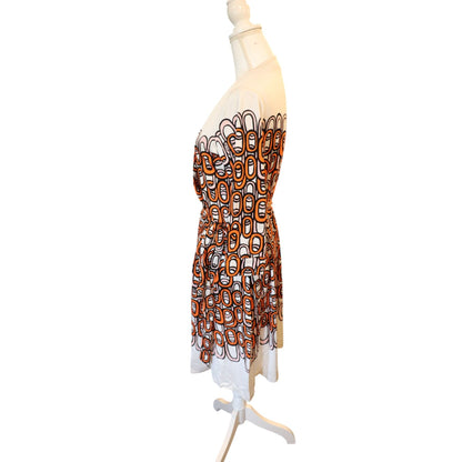 Diane Von Furstenberg Geometric Wrap Dress, Size 10