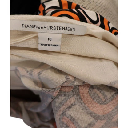Diane Von Furstenberg Geometric Wrap Dress, Size 10