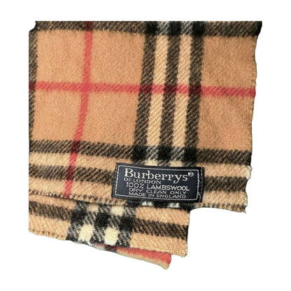 Vintage Burberry Classic Lambswool Novacheck Scarf