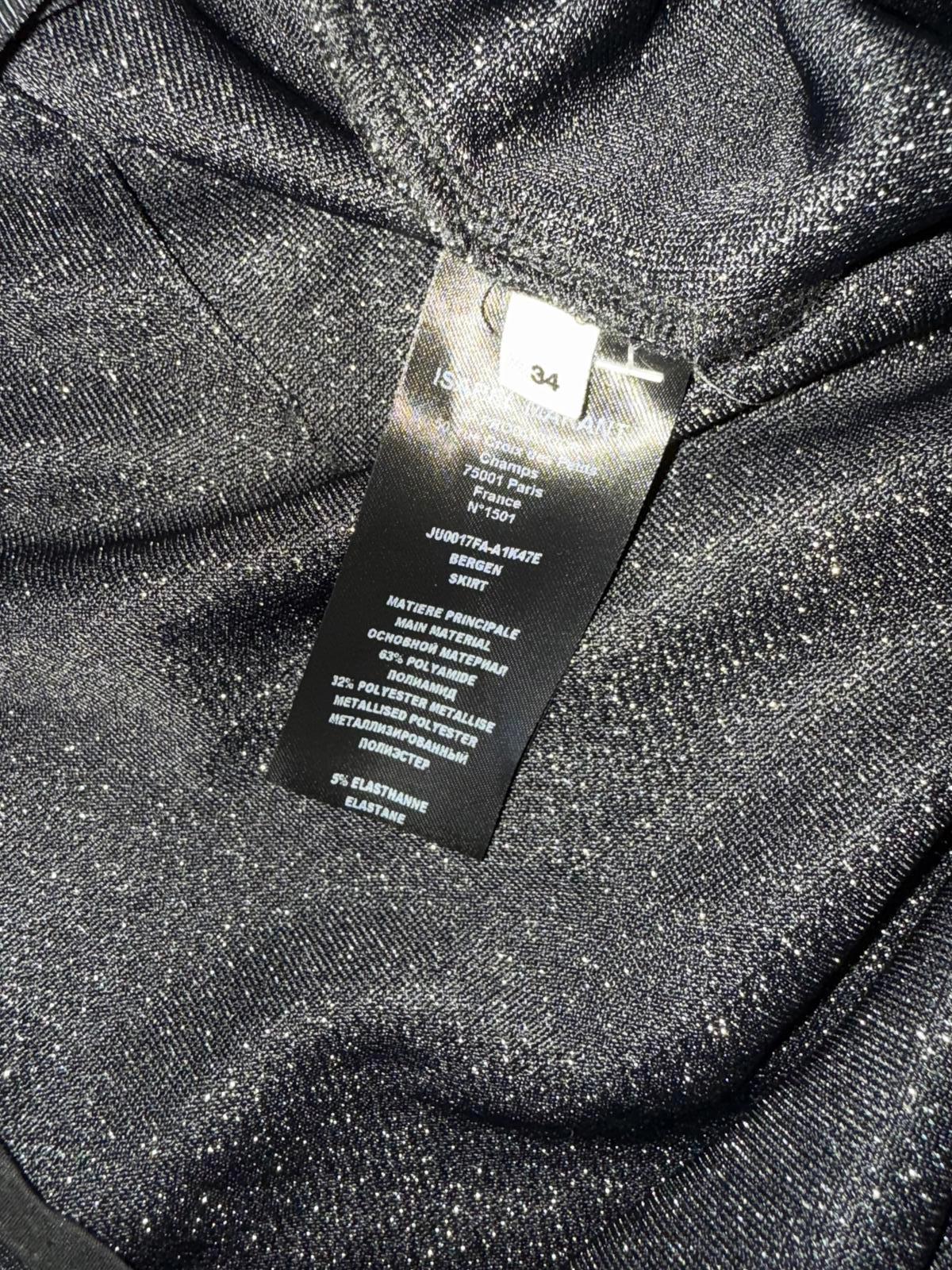 New Isabel Marant Etoile Metallic Knit Mini Skirt, EU 34