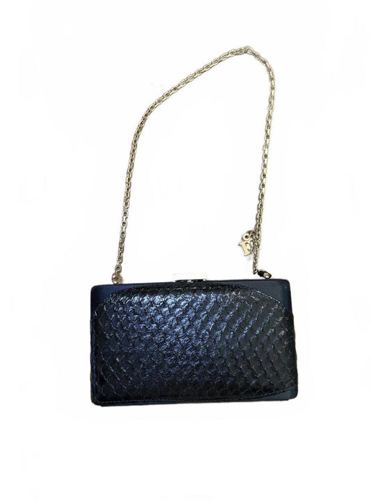 Vintage Escada Satin & Snakeskin Clutch