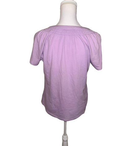 Lilly Pulitzer Henley T-Shirt, Women’s Small, Lavender Cotton