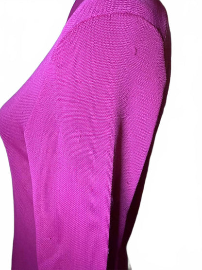 Trina Turk Long Sleeve Collared Dress in Magenta (0623)