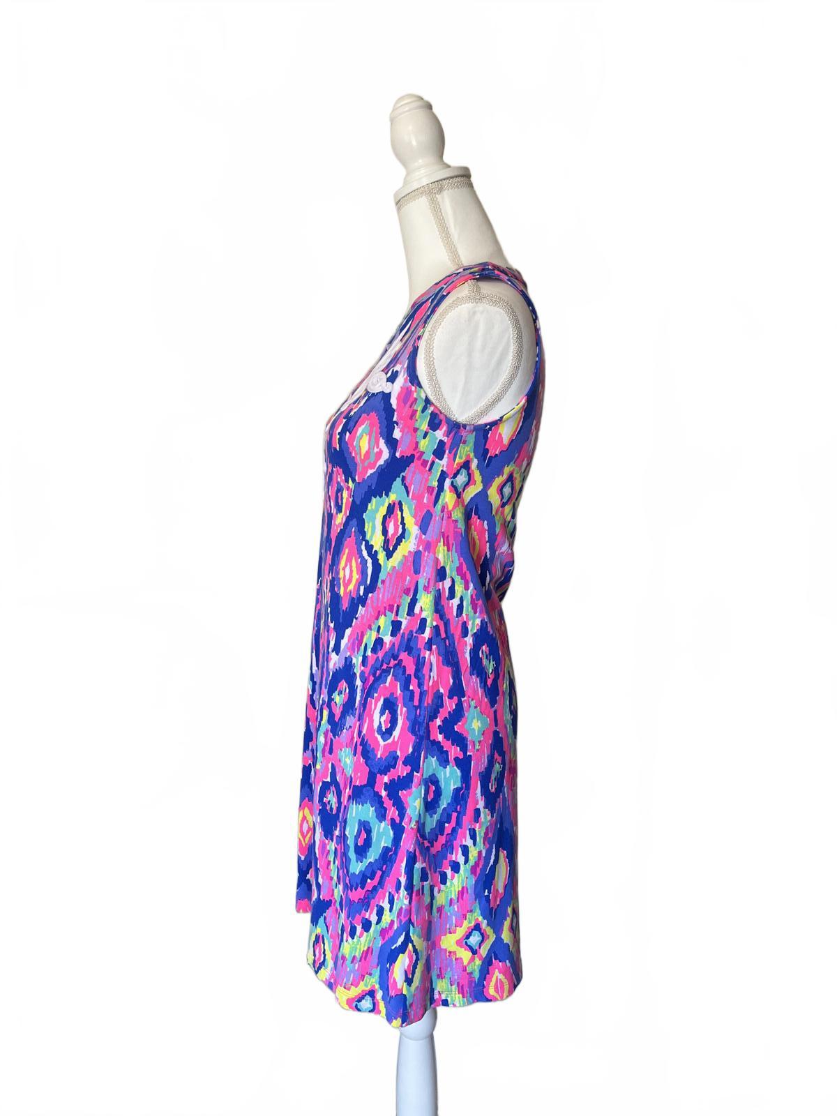 Lilly Pulitzer Multi-Color Sleeveless Mini Dress with V-Neck, XS
