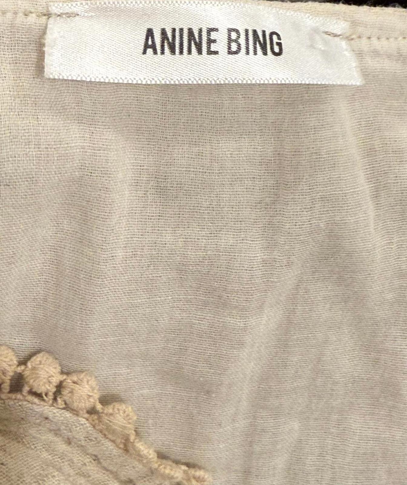 ANINE BING Cotton–Linen Peasant Tunic Dress – Size Small