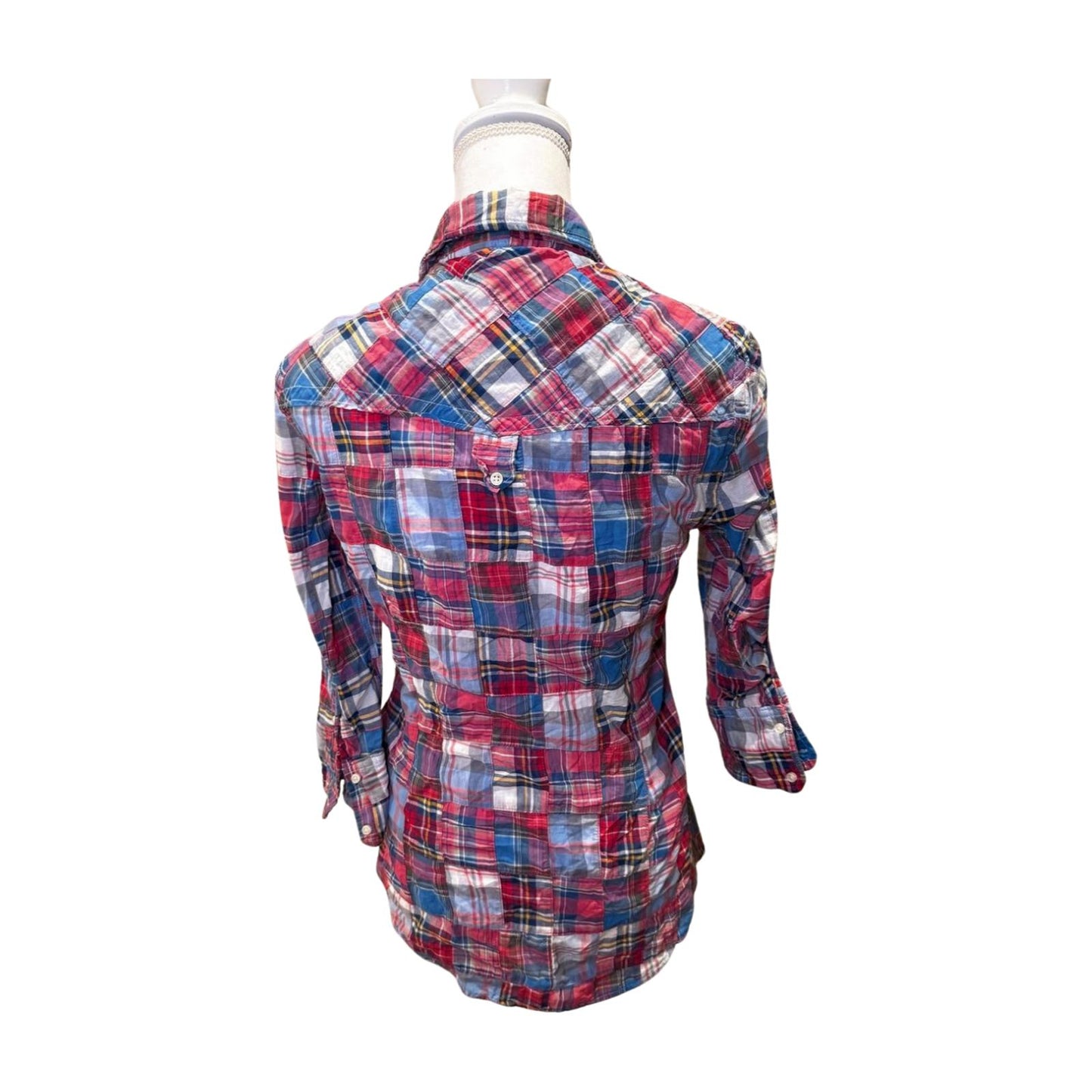 New Superdry Plaid Button-Up Shirt for Women, Medium