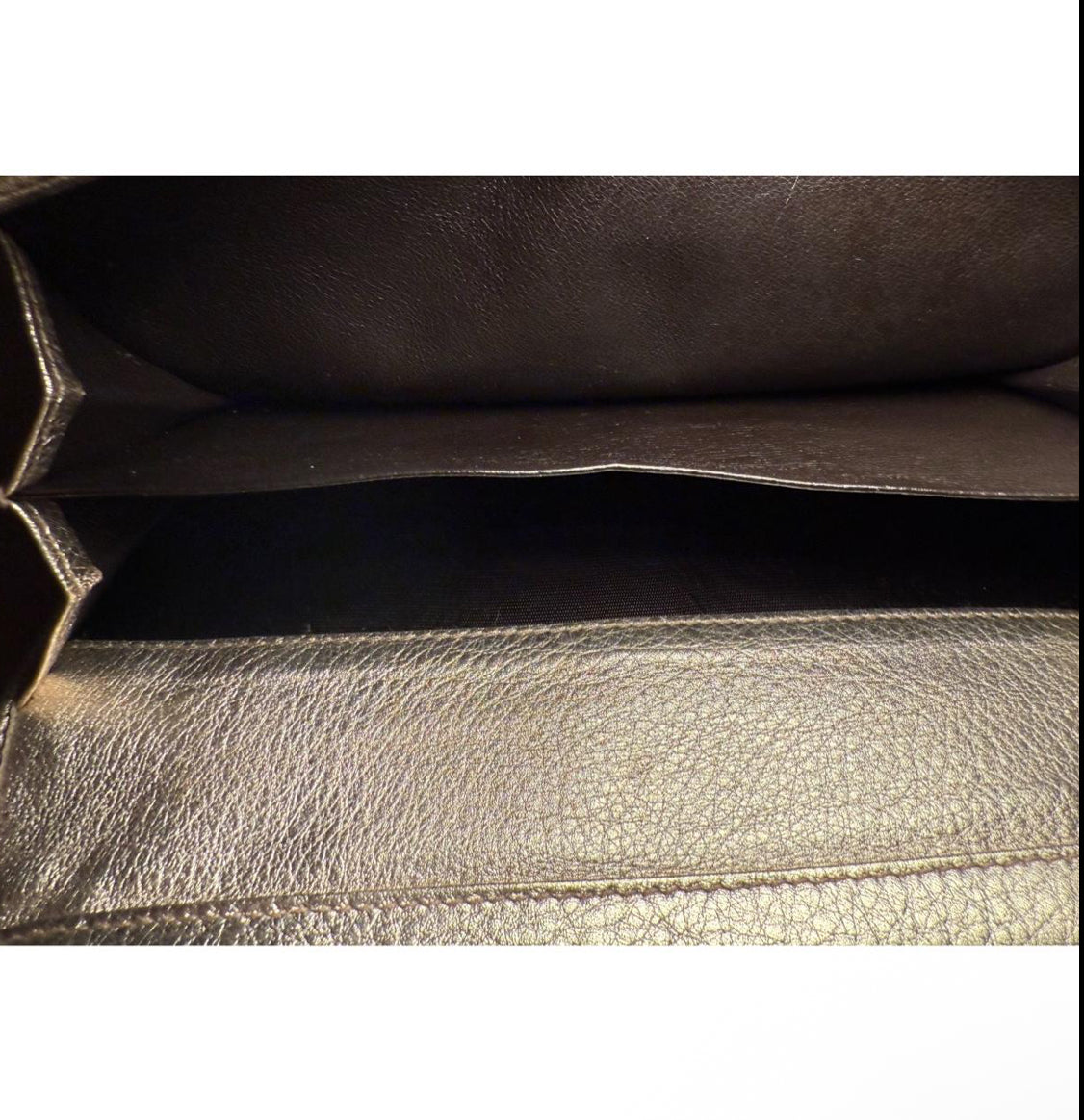 Gucci Wallet Womens Beige Metallic Gold Continental GG Canvas
