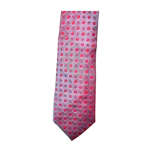 Celine Pink & Red Dot Pattern Silk Tie 