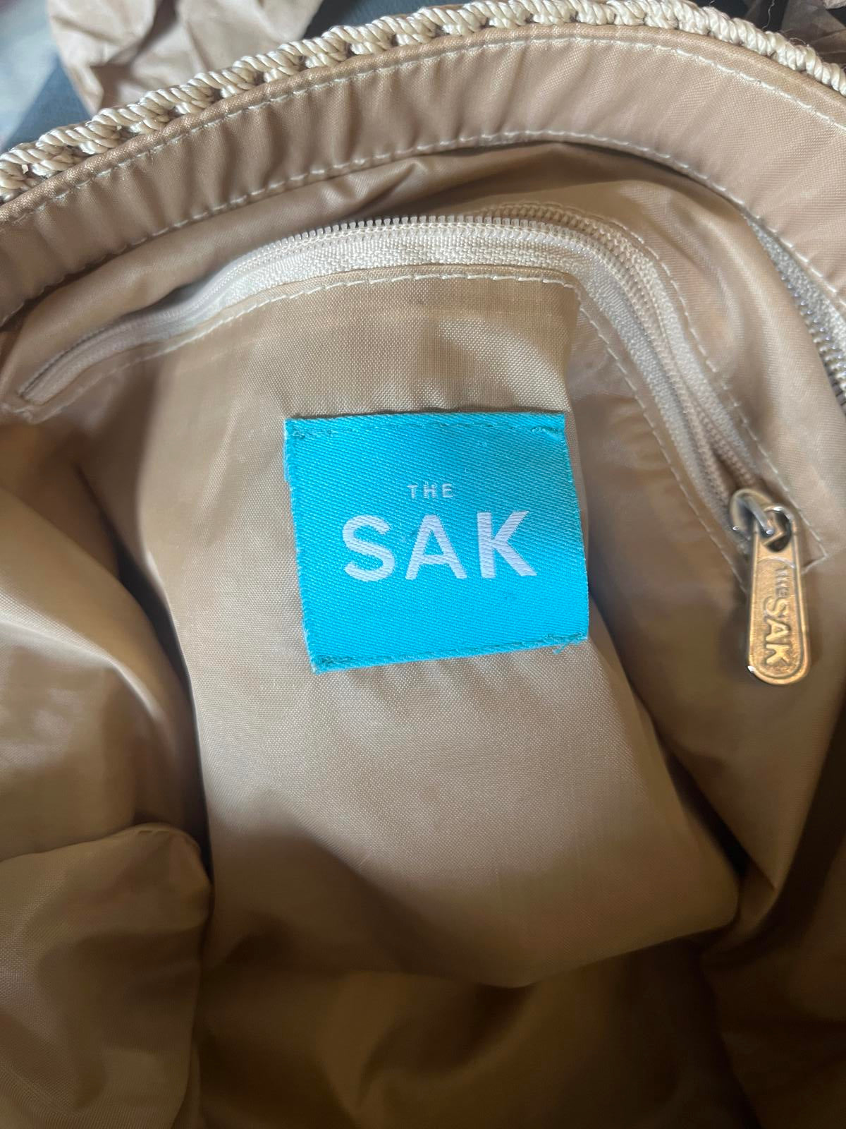 The Sak Crochet Beige Shoulder Bag