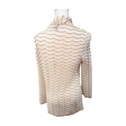 New Lafayette 148 New York Textured Open-Knit Cardigan, Large