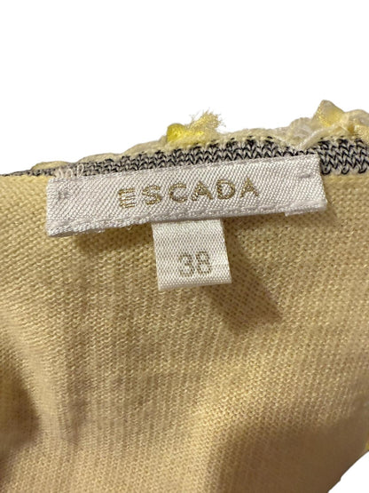 Escada Yellow Sleeveless Wool Knit Top, Size 38 (US Medium)