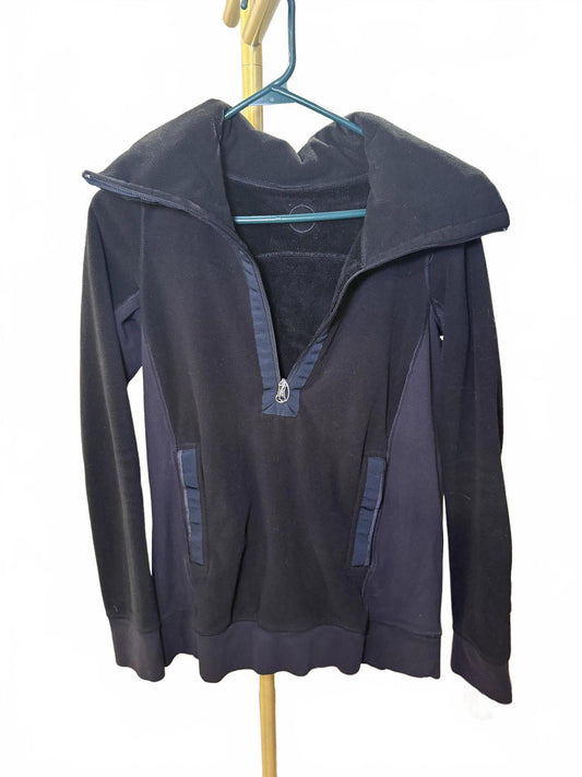 Lululemon Black Long Sleeve Half-Zip Pullover Hoodie, Size Small