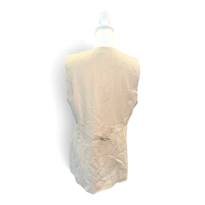 Bagatelle Sleeveless Beige Linen Blend Vest, Large NWT