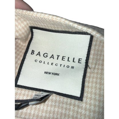 Bagatelle Sleeveless Beige Linen Blend Vest, Large NWT