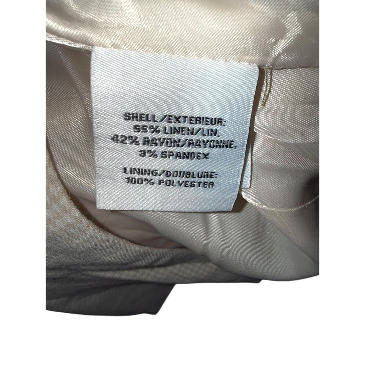 Bagatelle Sleeveless Beige Linen Blend Vest, Large NWT
