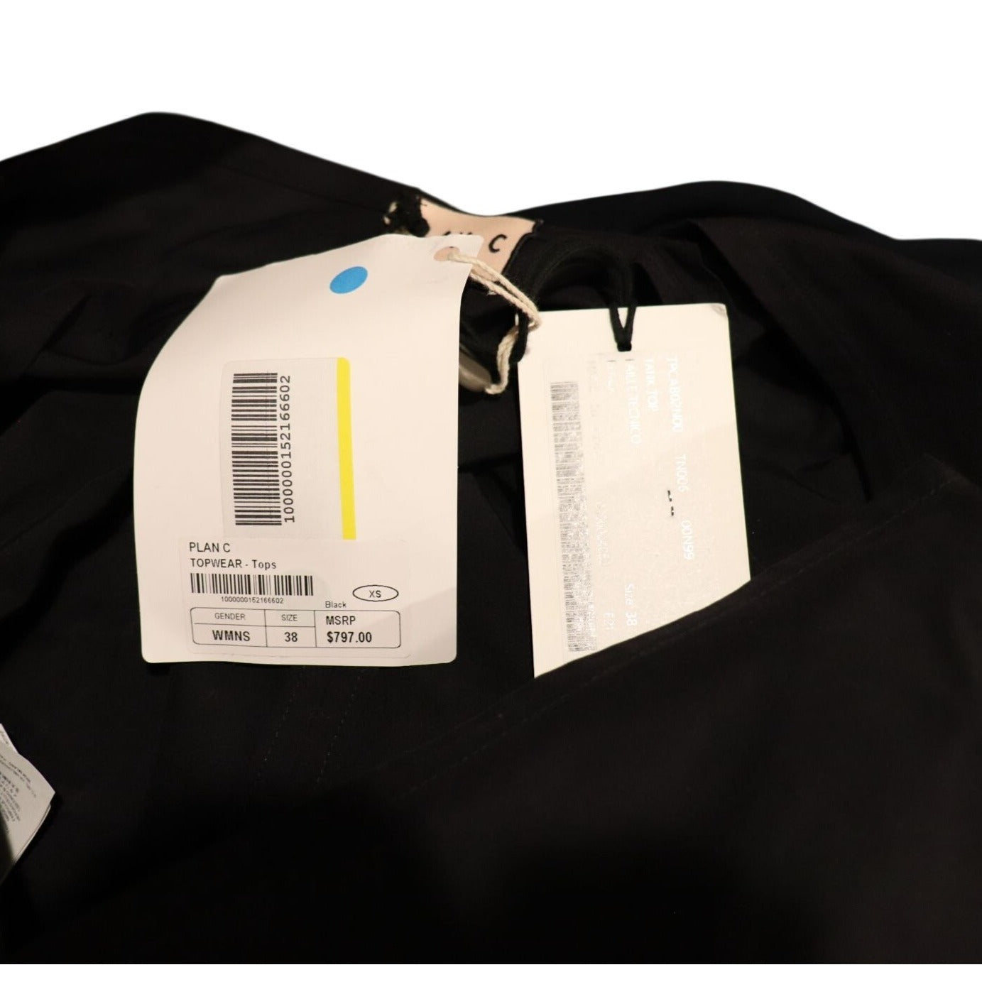 Plan C Black V-Back Top, Size 38