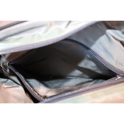 Prada Nylon Crossbody Sling Bag In Gray With Wide Strap