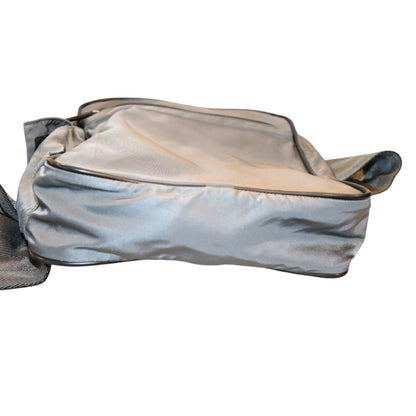 Prada Nylon Crossbody Sling Bag In Gray With Wide Strap