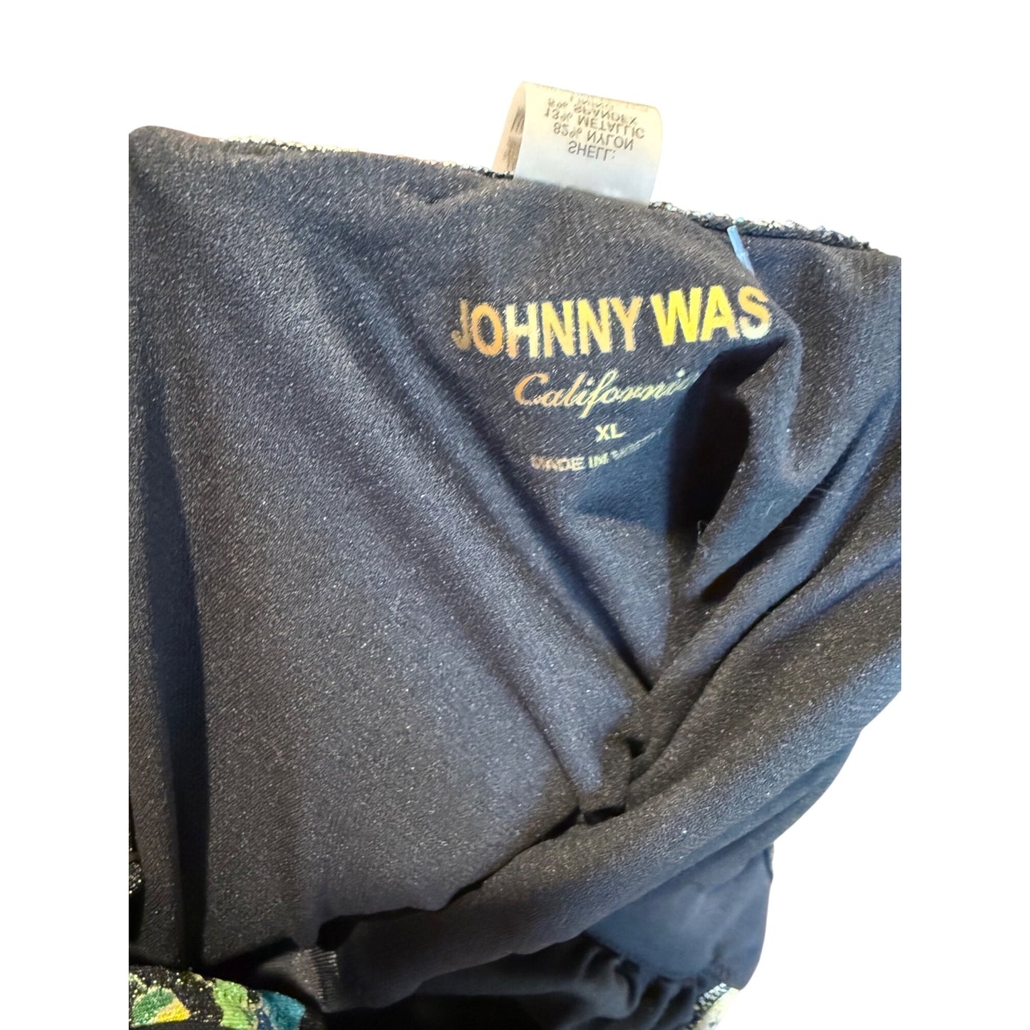 Johnny Was Jenn Ruched One Piece Swimsuit, XL NWT